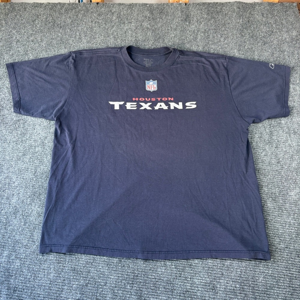 Reebok NFL Houston Texans Graphic T-Shirt Navy Blue Mens XL Short Sleeve 4005
